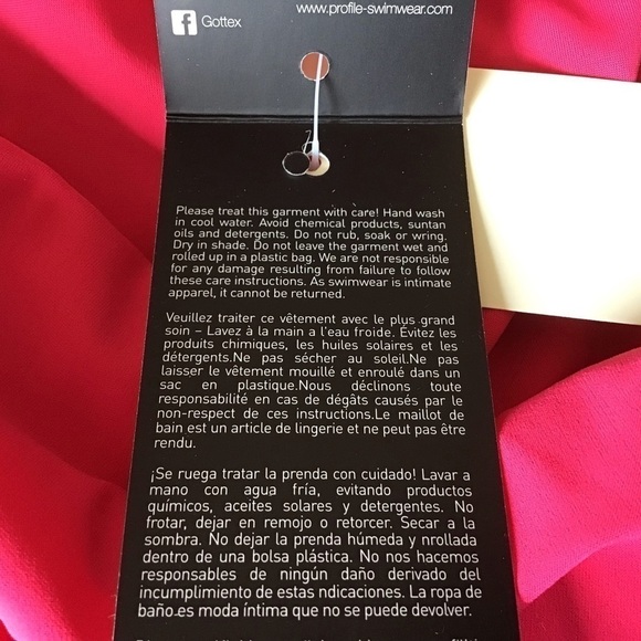 Gottex Profile swim skirt size pink 24W. NWT - Picture 8 of 10